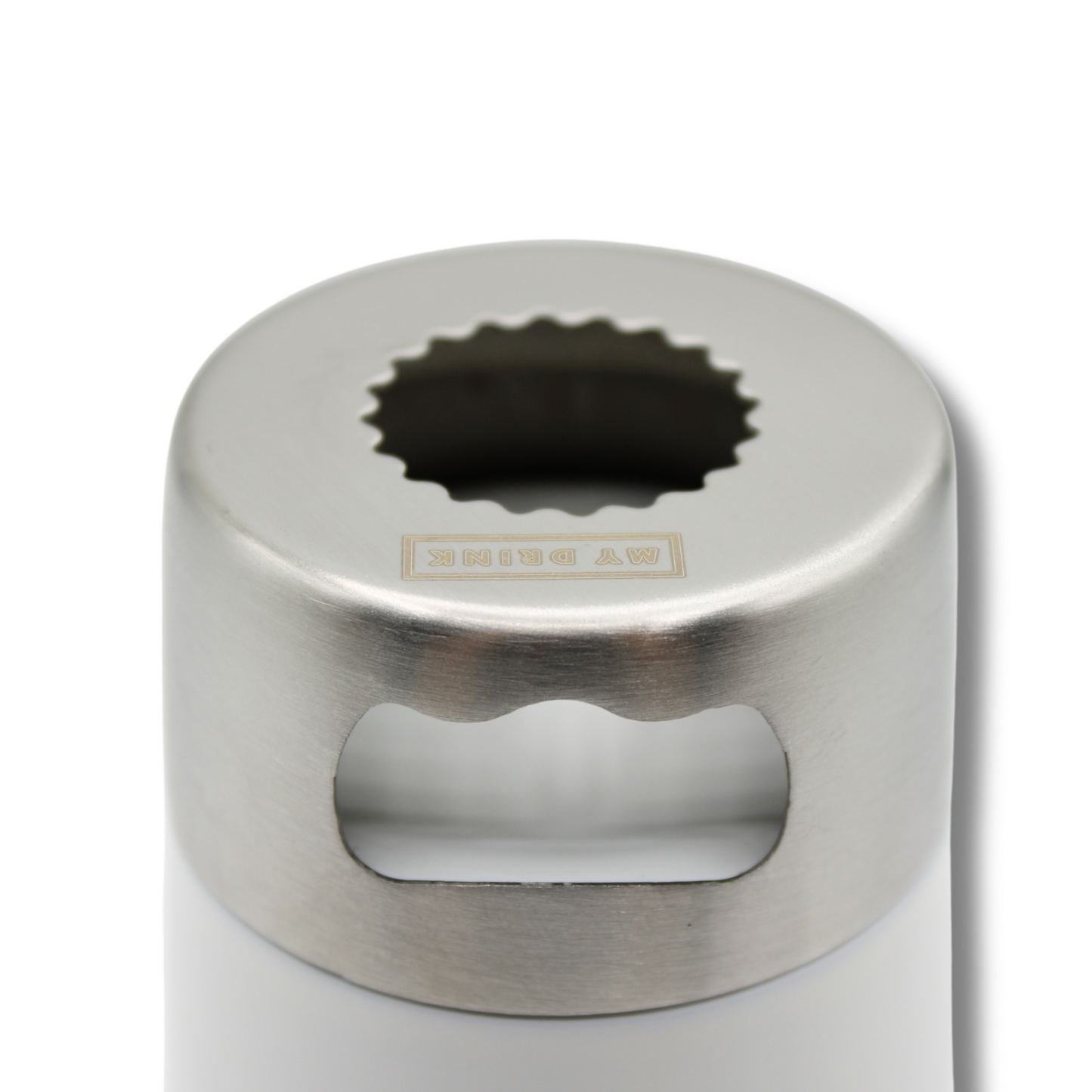 VASO BLANCO CON DESTAPADOR ESCUDO RETRO CLUB SANTOS LAGUNA