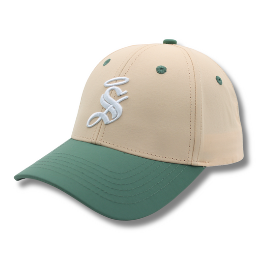 SPORT CAP ALGODÓN CSL EN COLOR BEIGE/VERDE