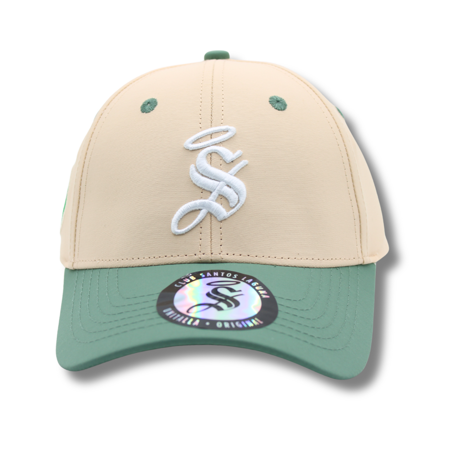 SPORT CAP ALGODÓN CSL EN COLOR BEIGE/VERDE