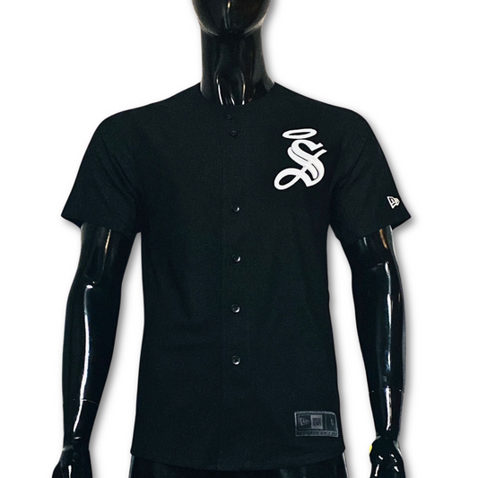 JERSEY EDICIÓN BÉISBOL SANTOS LAGUNA EN COLOR NEGRO "S" EN BLANCO