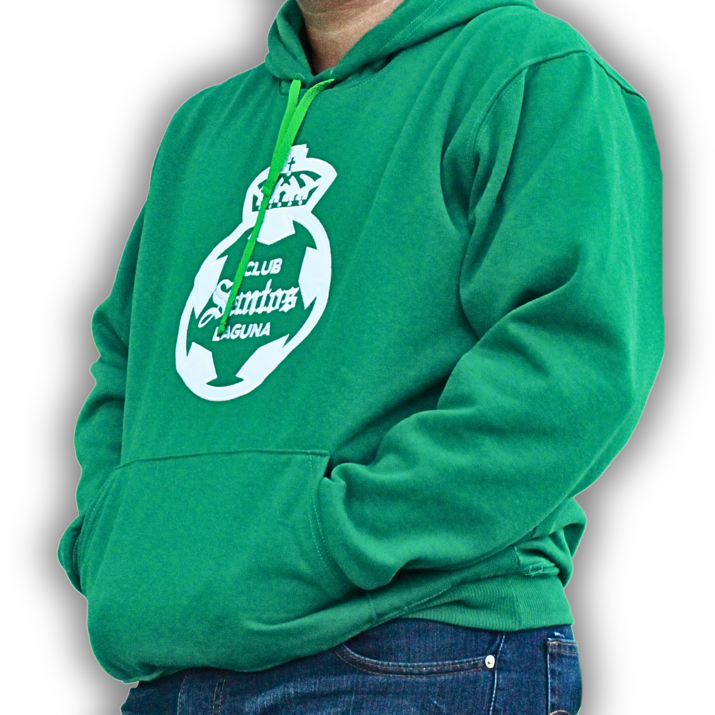SUDADERA GUERRERA ESCUDO GREEN AND WHITE