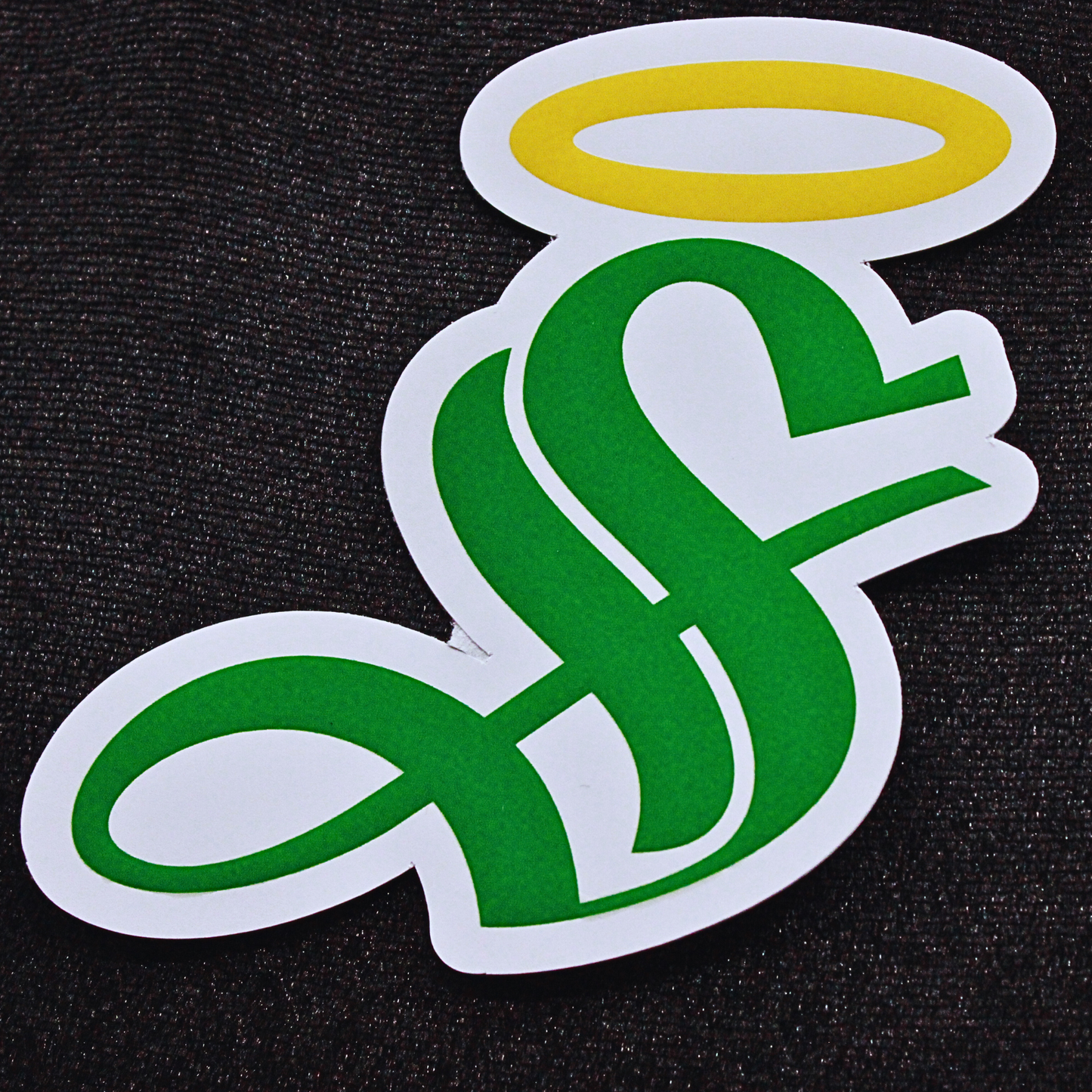 STICKER "S" EN VINIL BLANCO