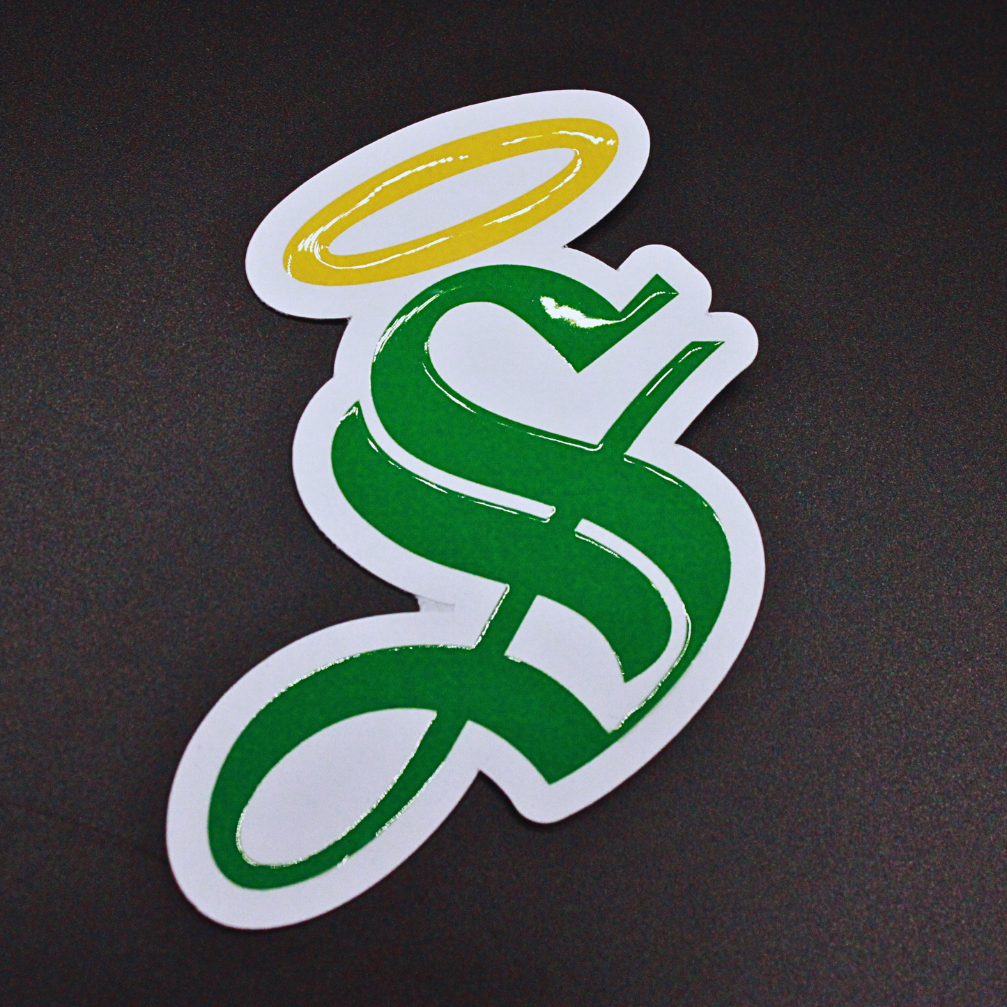 STICKER "S" EN VINIL BLANCO
