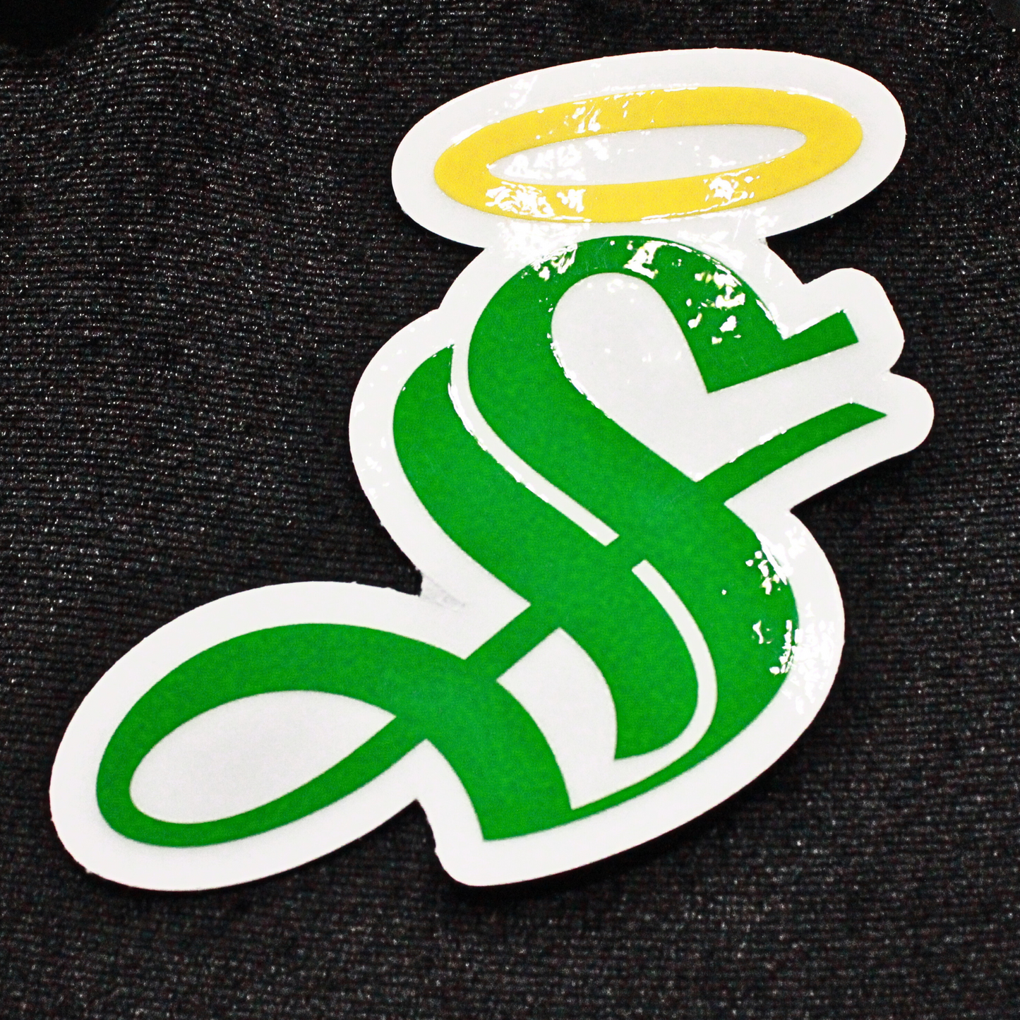 STICKER "S" EN VINIL TRANSPARENTE