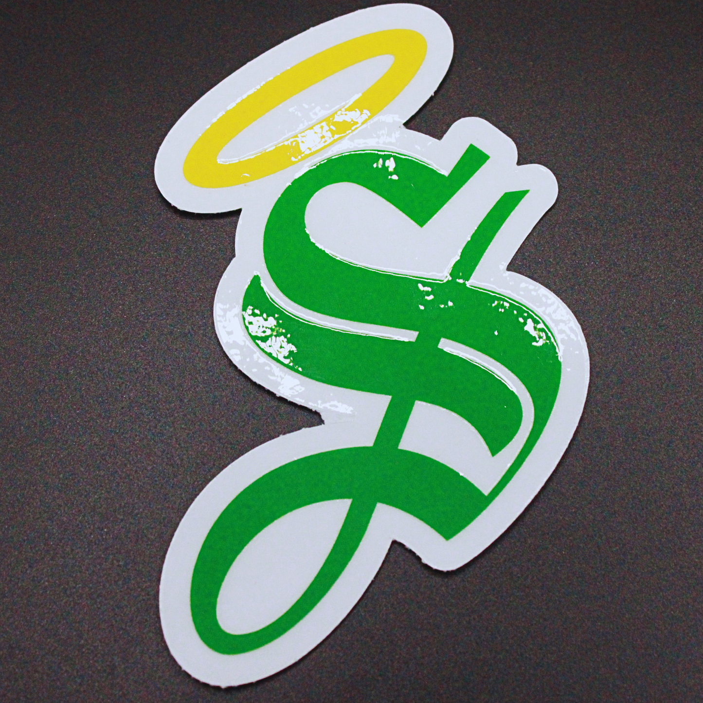STICKER "S" EN VINIL TRANSPARENTE