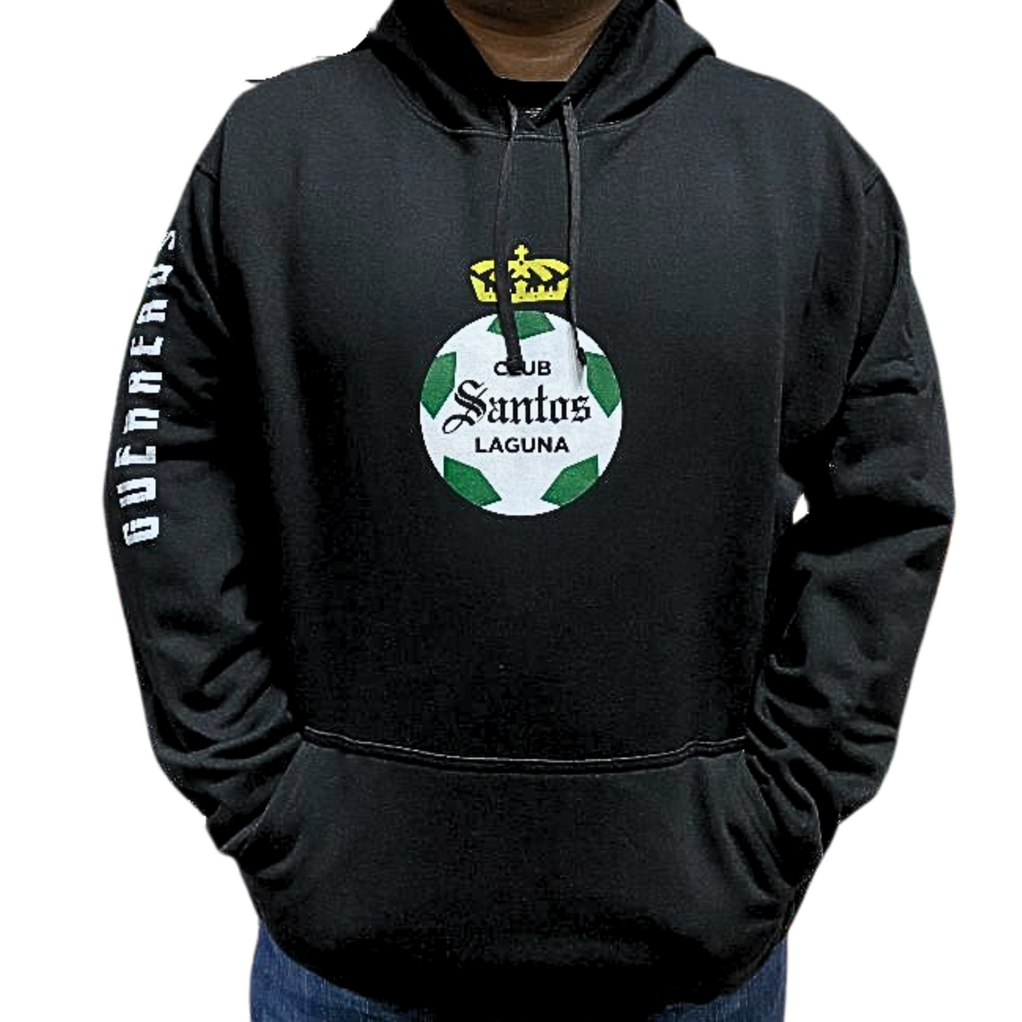 HOODIE NEGRA ESCUDO CSL CON CAPUCHA GUERREROS