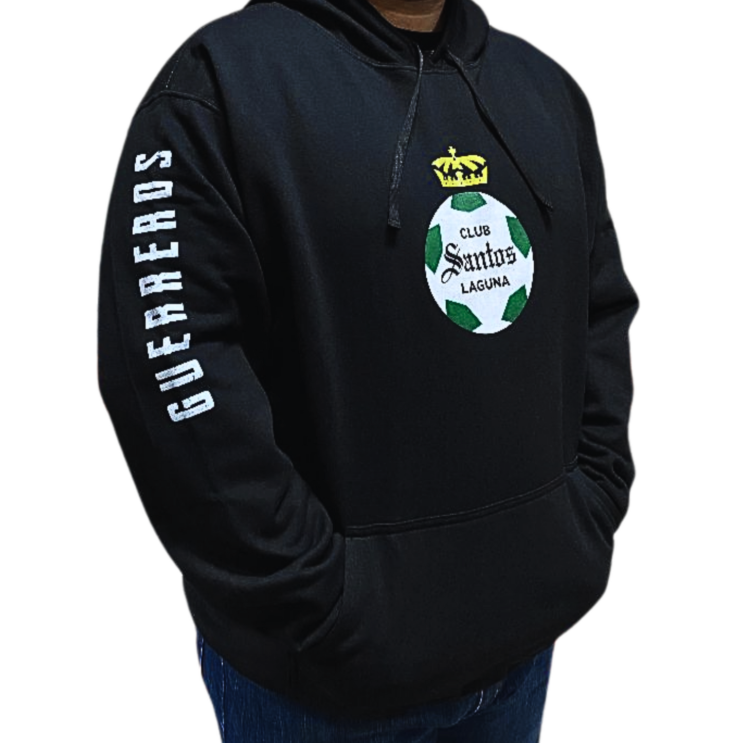 HOODIE NEGRA ESCUDO CSL CON CAPUCHA GUERREROS