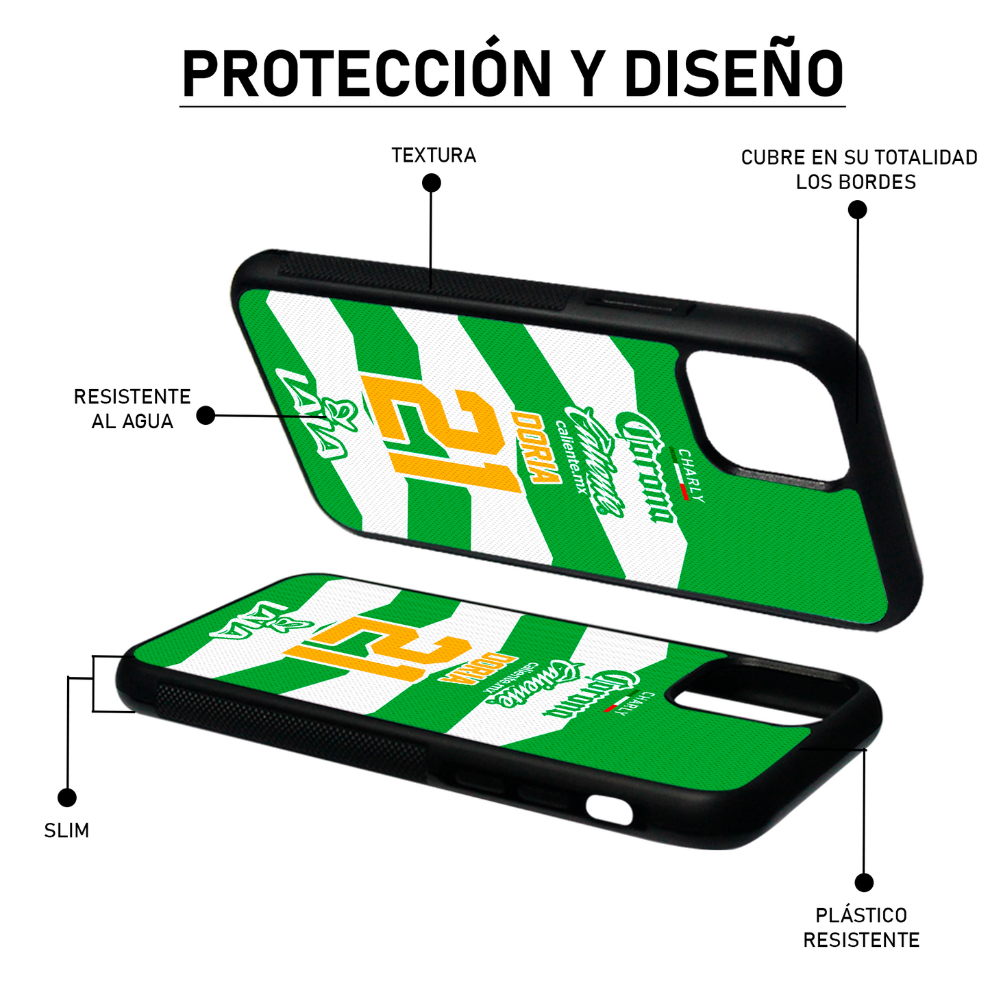 FUNDA PARA CELULAR ESTILO JERSEY LOCAL DORSAL 23/24 (PERSONALIZABLE)