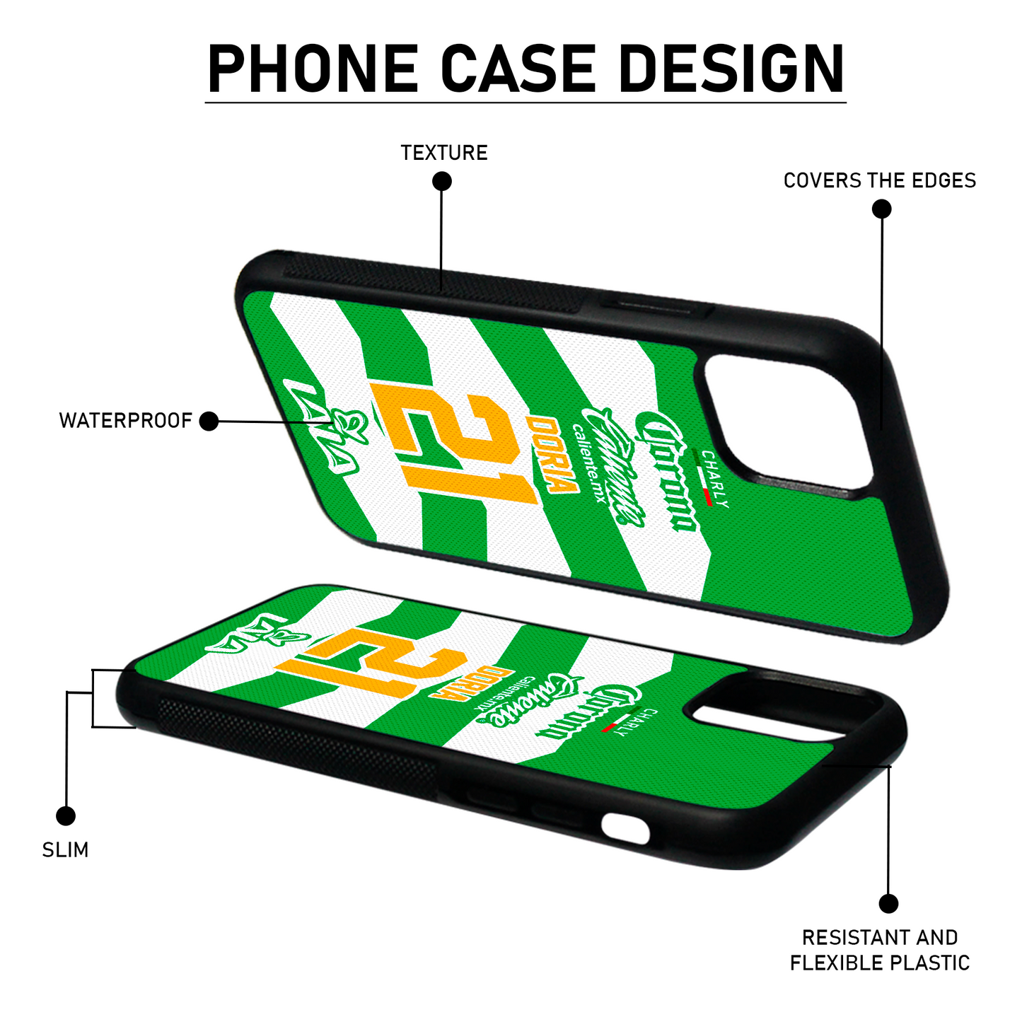 FUNDA PARA CELULAR ESTILO JERSEY LOCAL DORSAL 23/24 (PERSONALIZABLE)