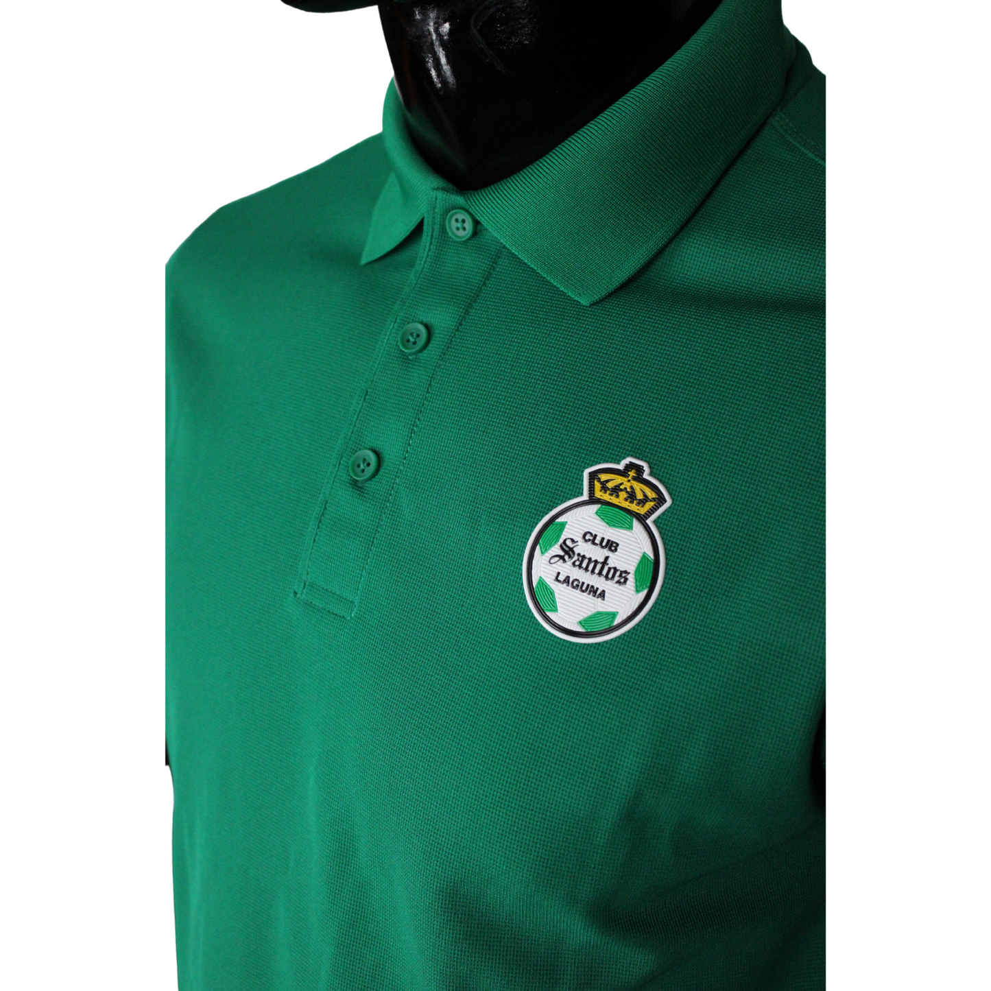 POLO CSL VERDE CON PARCHE TEXTURIZADO