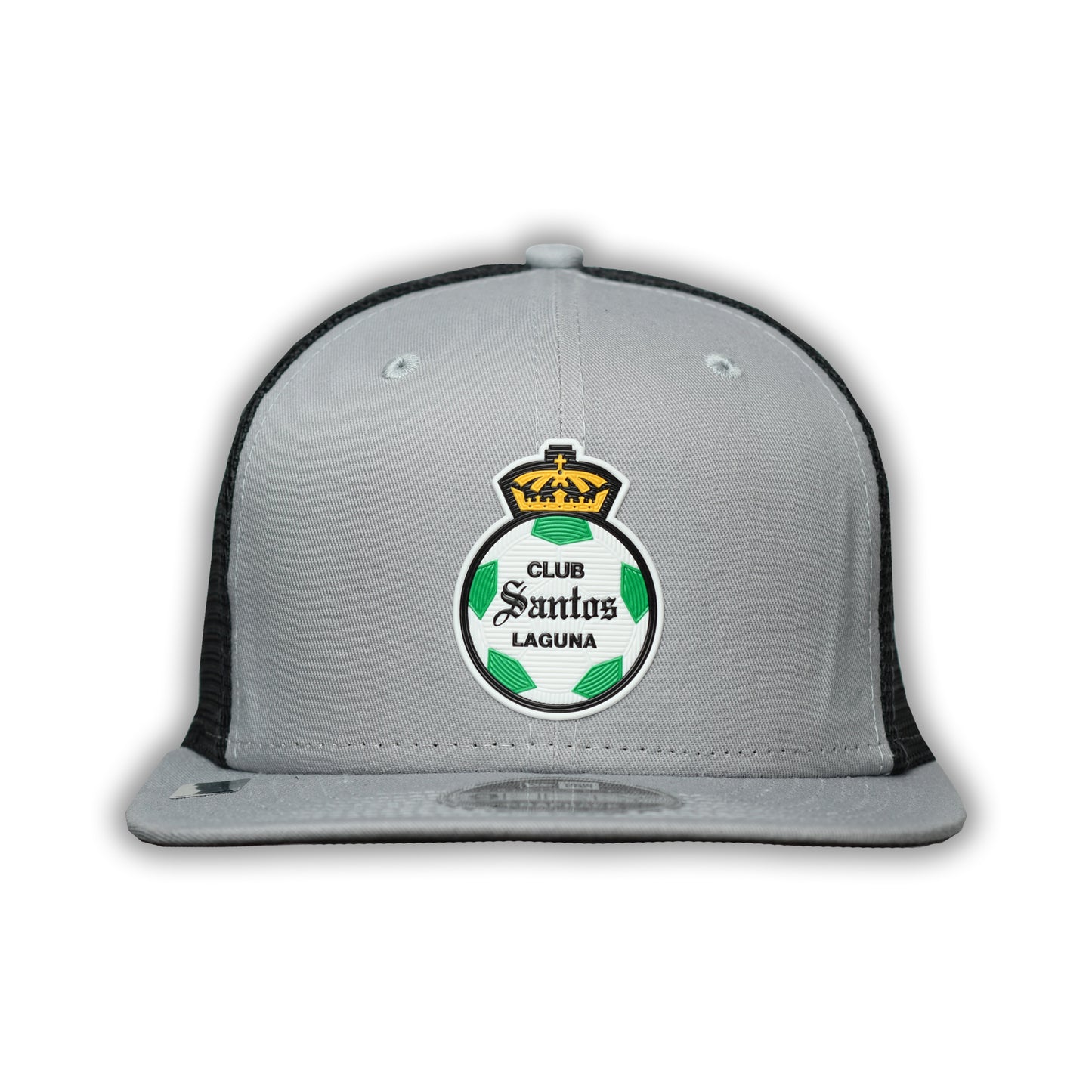GORRA LOGO SANTOS EN COLOR GRIS/NEGRO