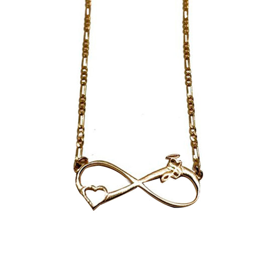 CADENA CON INFINITO Y CORAZON