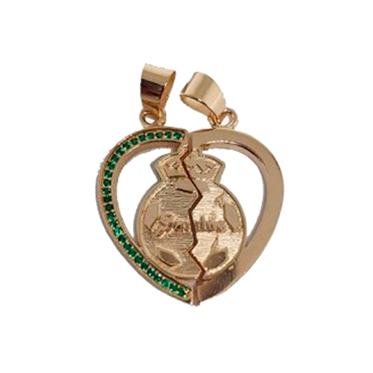 CADENA Y DIJE CORAZON PARTIDO