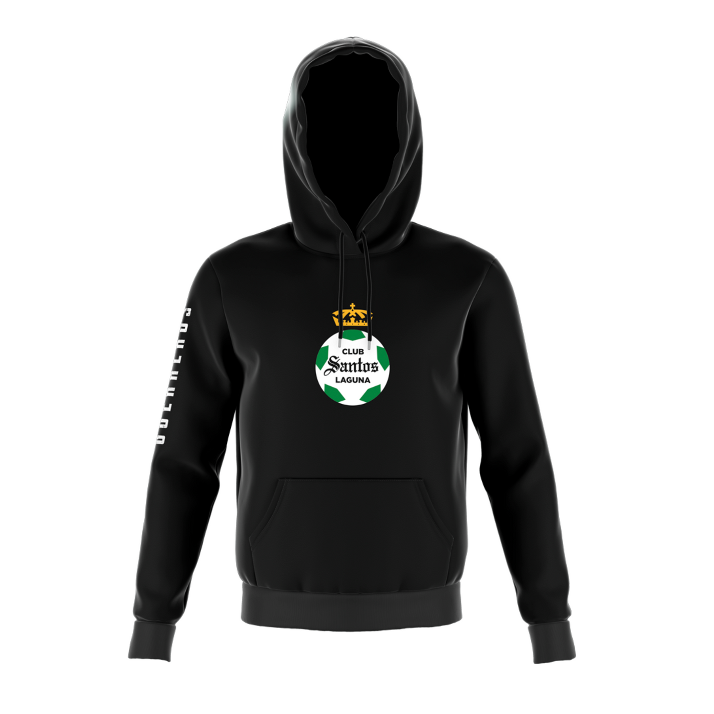 HOODIE NEGRA CON CAPUCHA GUERREROS