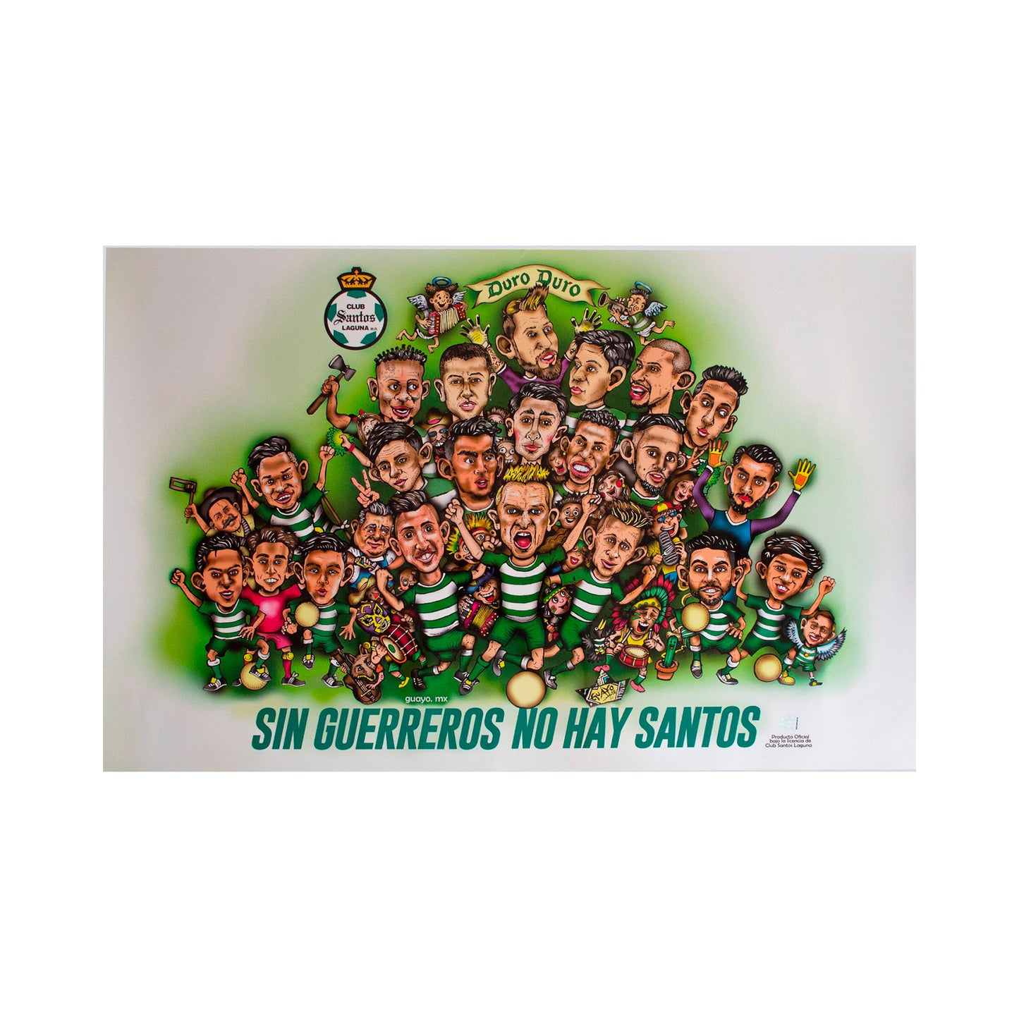 POSTER SIN GUERREROS NO HAY SANTOS ICONICO