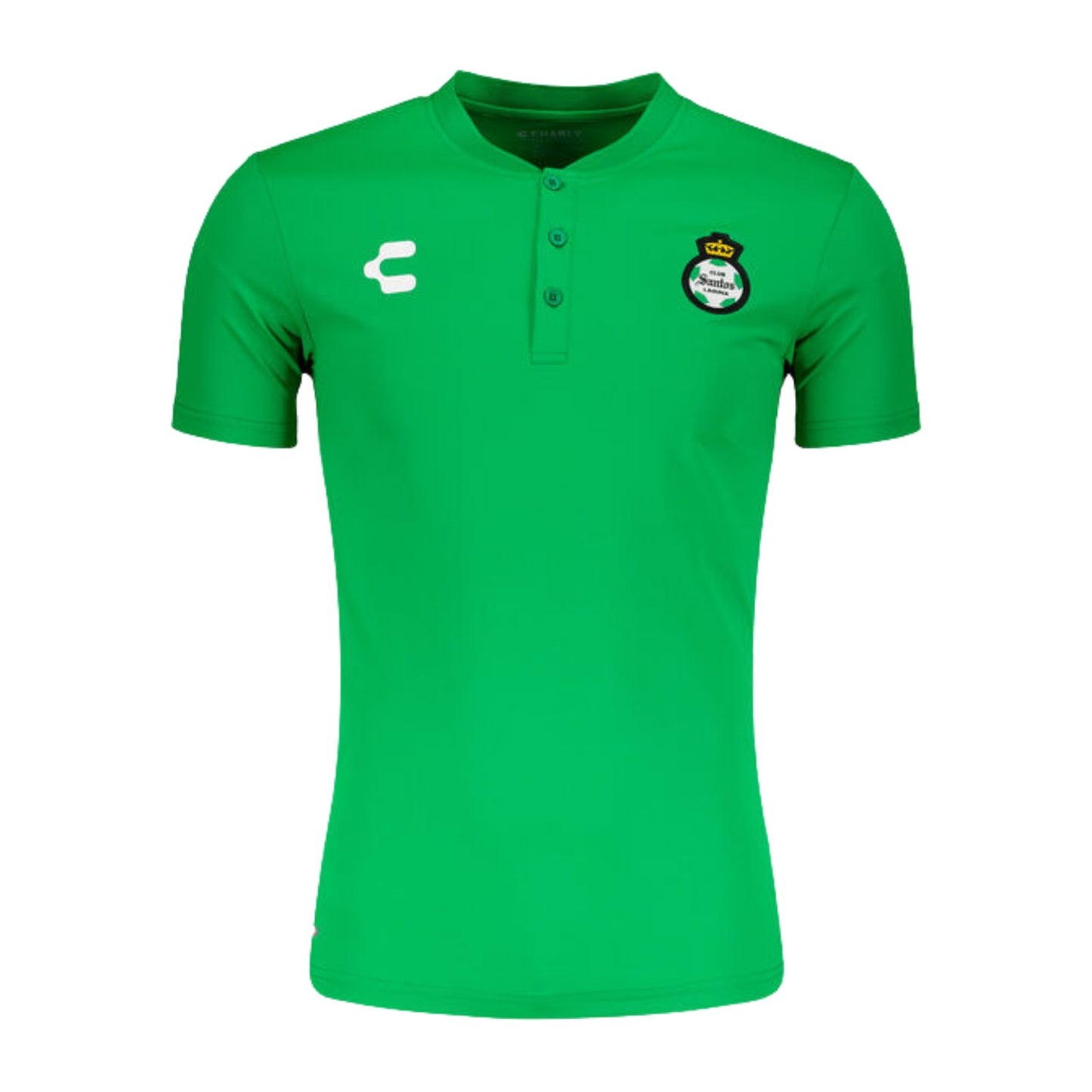 PLAYERA CHARLY SPORT SANTOS PARA HOMBRE 2021/22, EN COLOR VERDE.
