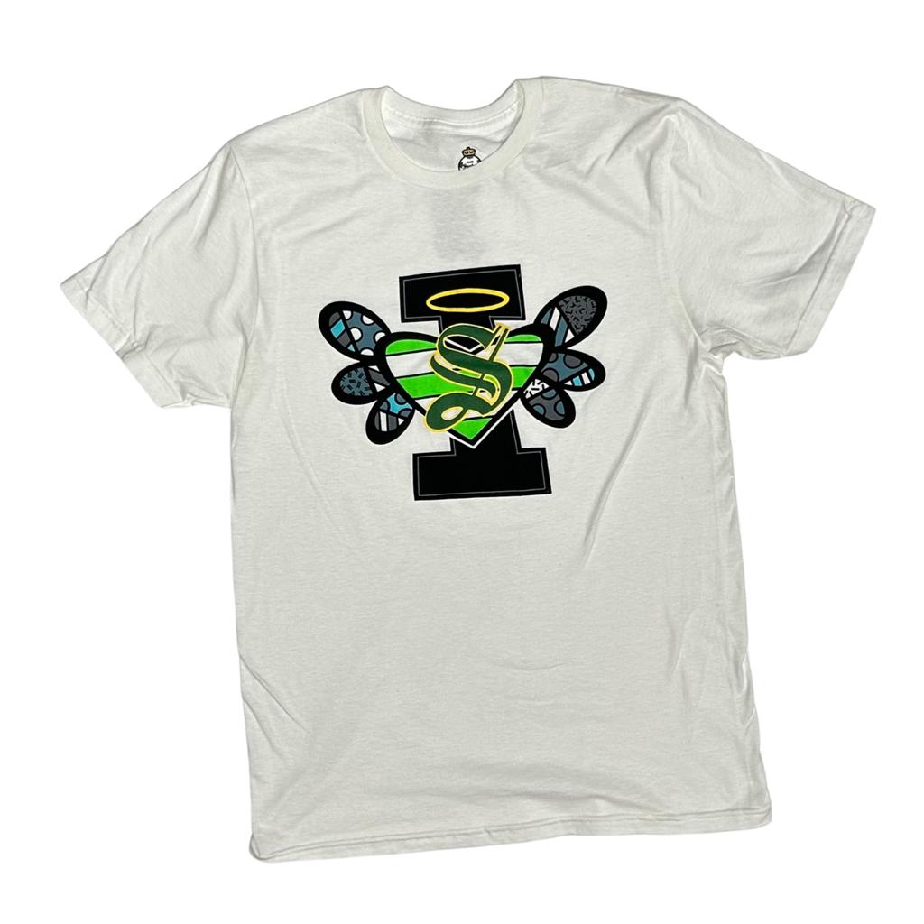 PLAYERA ESTILO POP ART "I LOVE SANTOS"