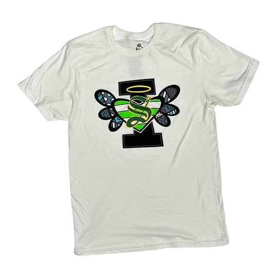 PLAYERA ESTILO POP ART "I LOVE SANTOS"