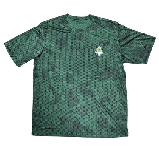 PLAYERA SANTOS CAMUFLAJE VERDE MILITAR