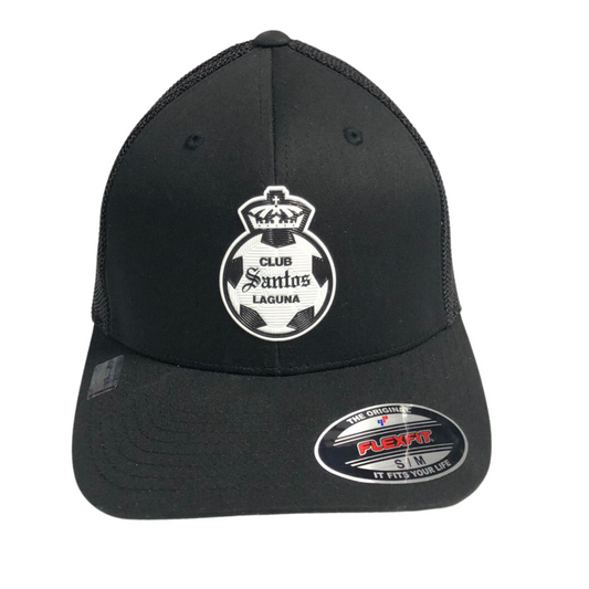 GORRA FLEXFIT NEGRA ESCUDO CSL MONOCROMATICO