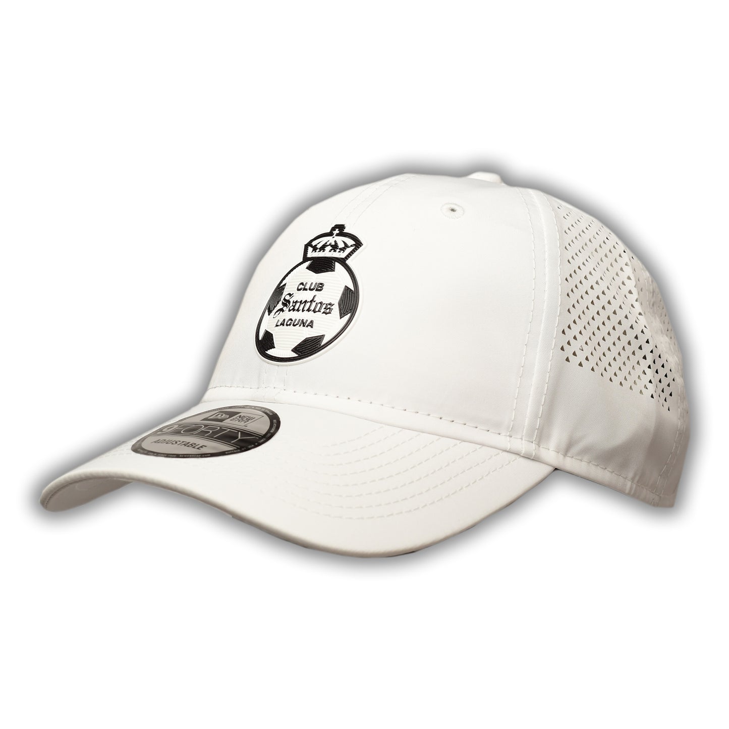 GORRA ADJUSTABLE BLANCA SANTOS L. ESCUDO BLANCO/NEGRO