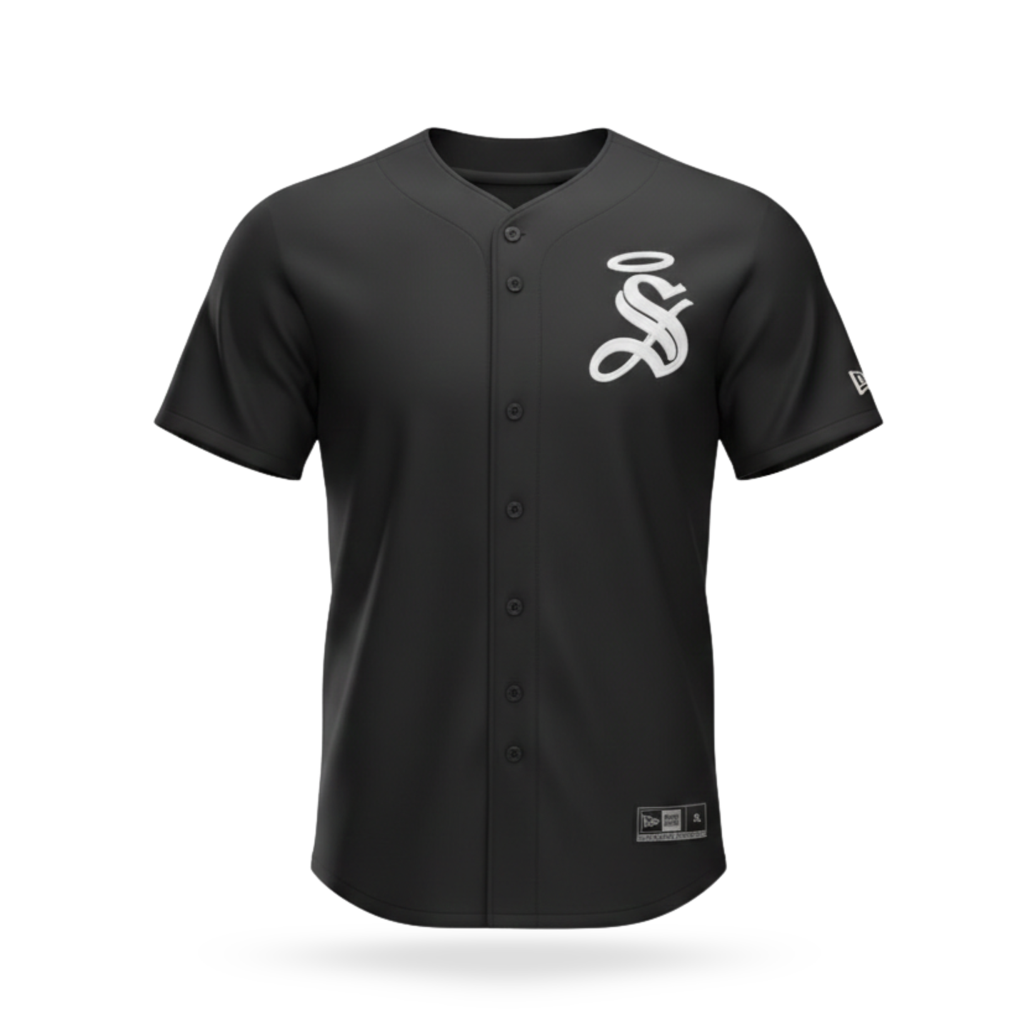JERSEY EDICIÓN BÉISBOL SANTOS LAGUNA EN COLOR NEGRO "S" EN BLANCO