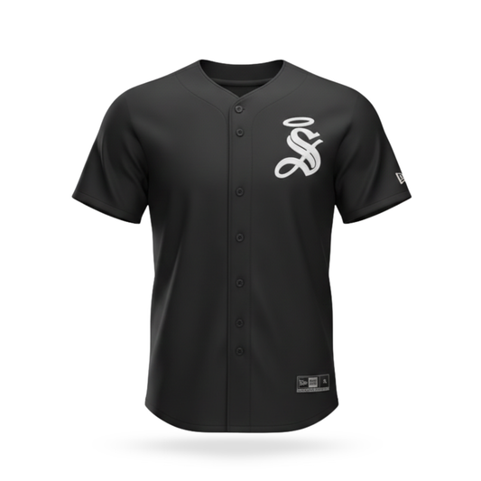 JERSEY EDICIÓN BÉISBOL SANTOS LAGUNA EN COLOR NEGRO "S" EN BLANCO