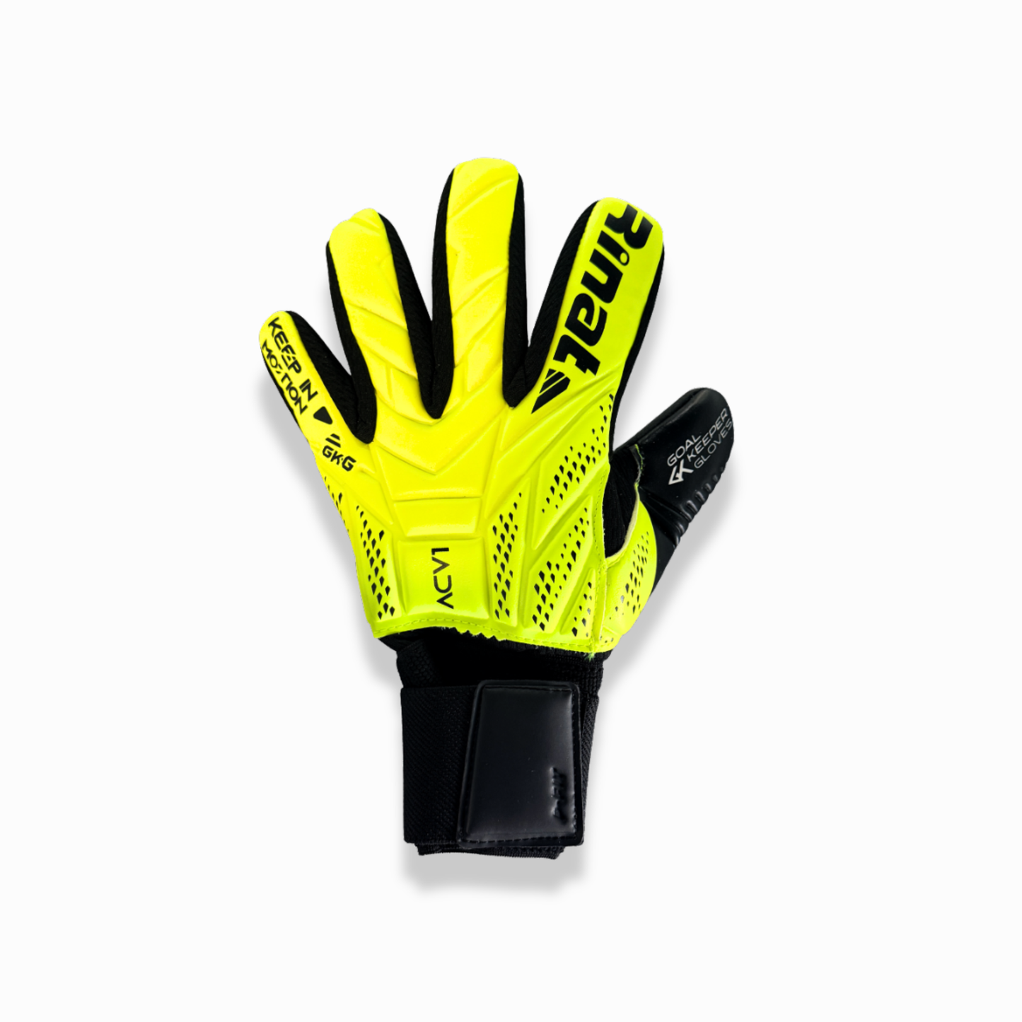 GUANTES ACEVEDO INFANTIL COLOR AMARILLO Y NEGRO