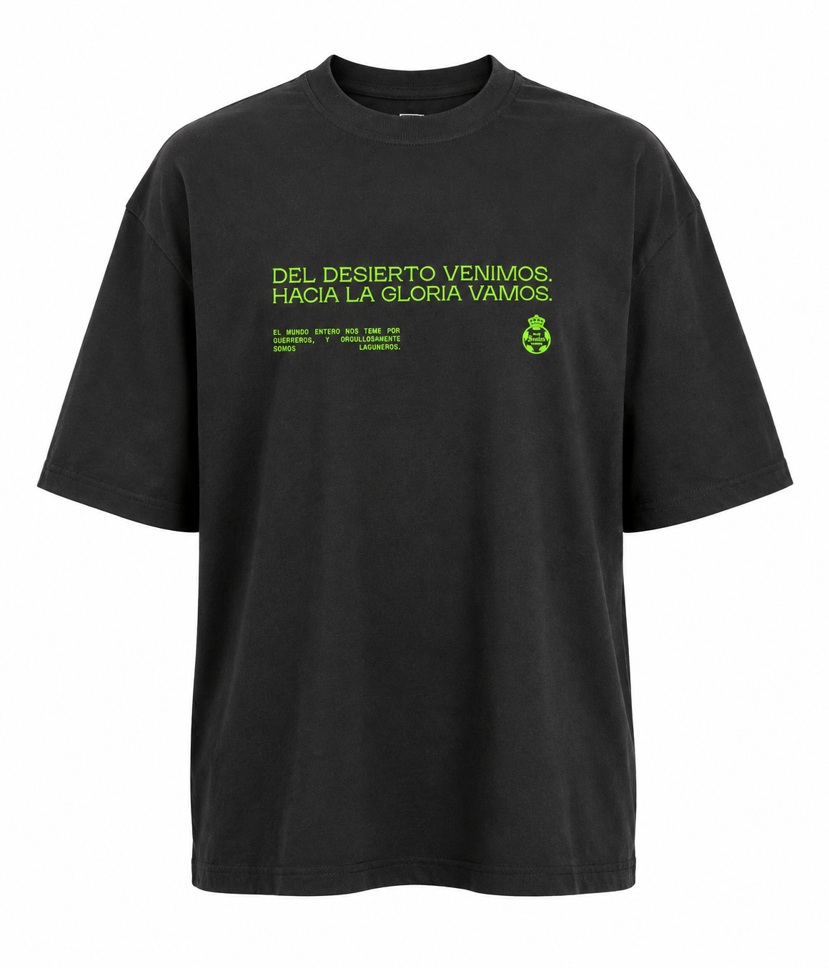 PLAYERA OVERSIZE BLACK CANCHA FUTBOL