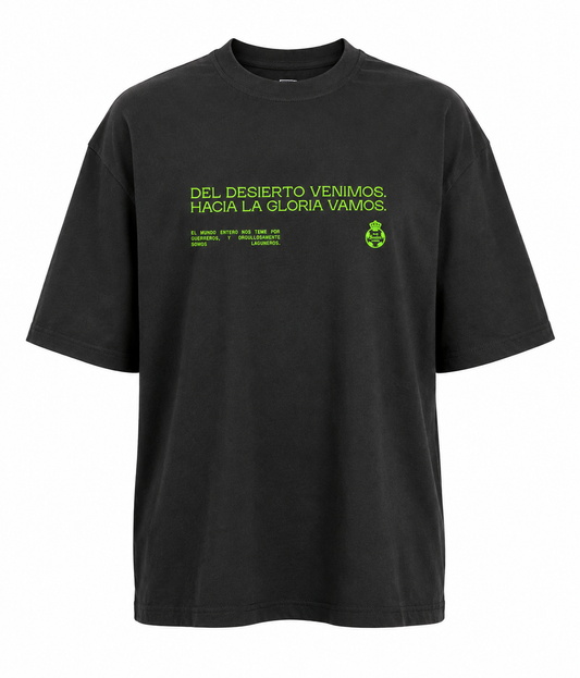 PLAYERA OVERSIZE BLACK CANCHA FUTBOL