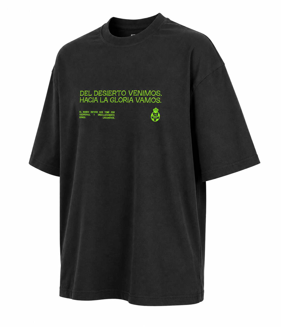 PLAYERA OVERSIZE BLACK CANCHA FUTBOL