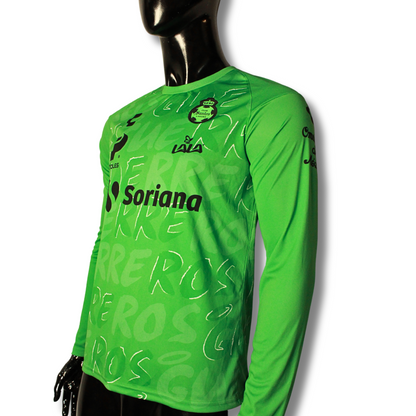 PLAYERA ENTRENAMIENTO ML EN COLOR VERDE 23/24 CON PATROCINADORES