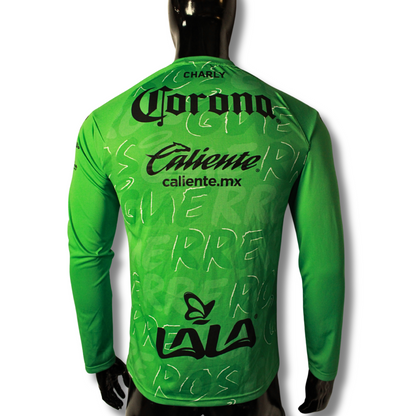 PLAYERA ENTRENAMIENTO ML EN COLOR VERDE 23/24 CON PATROCINADORES