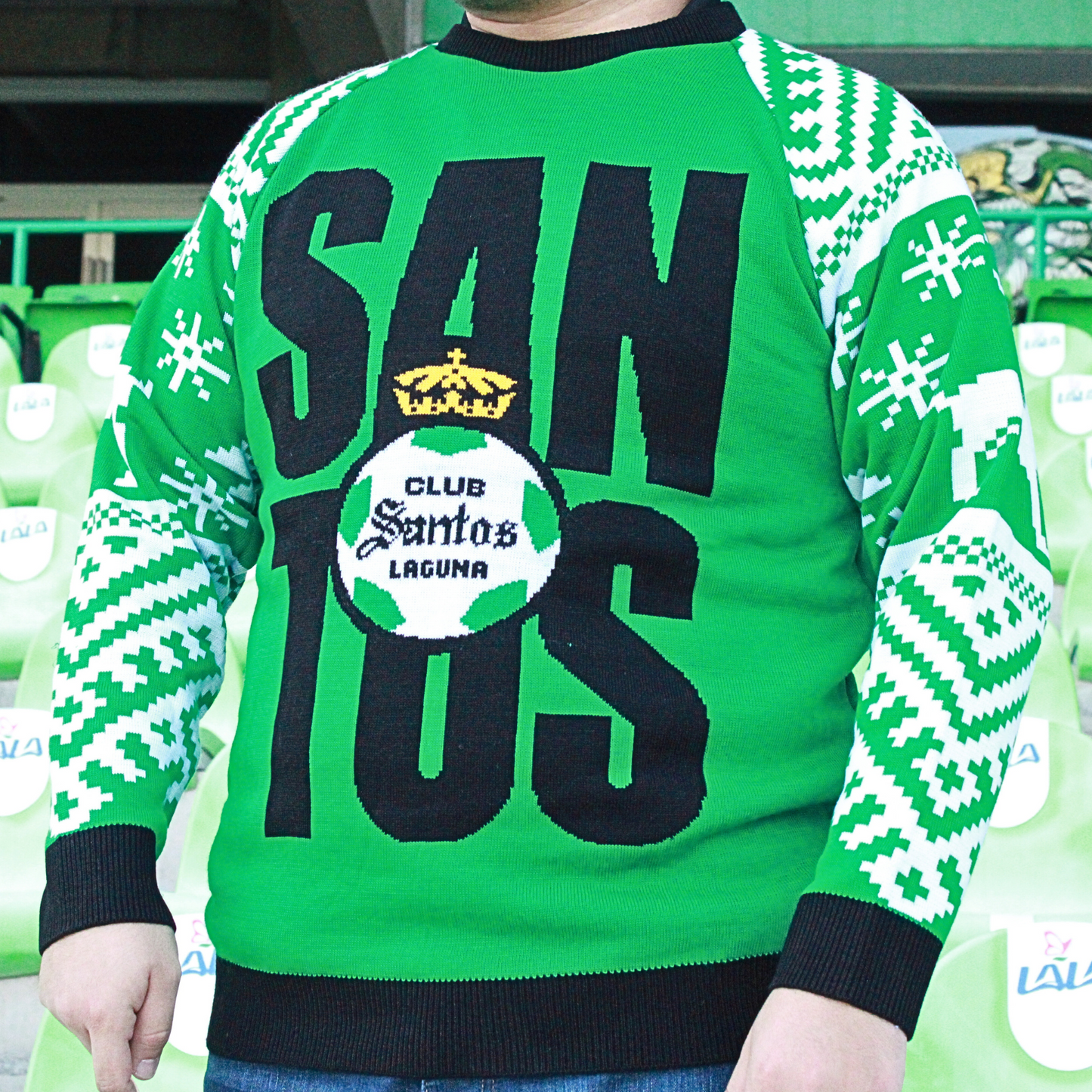 SUÉTER ÁRTICO ESCUDO CLUB SANTOS LAGUNA