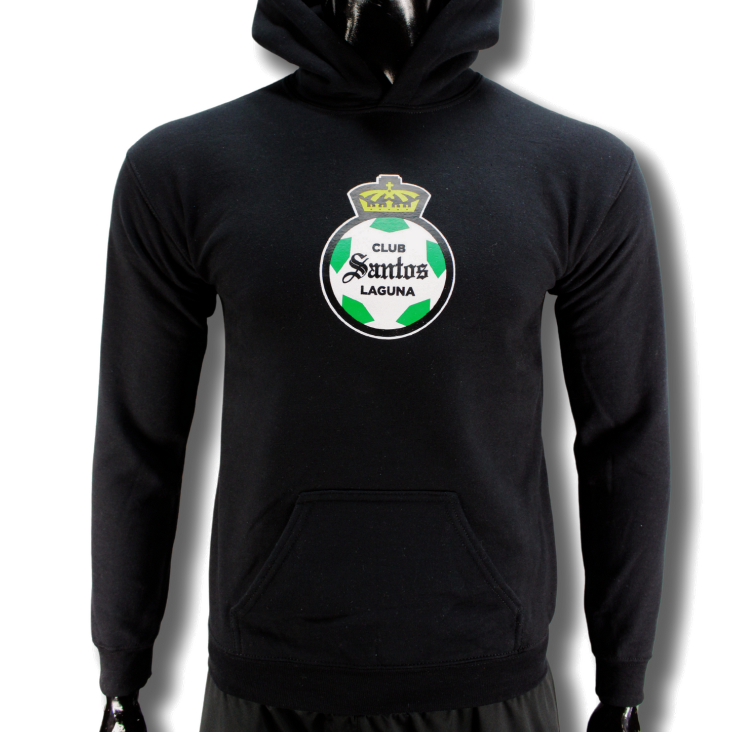 HOODIE INFANTIL ESCUDO CLUB SANTOS LAGUNA BLACK