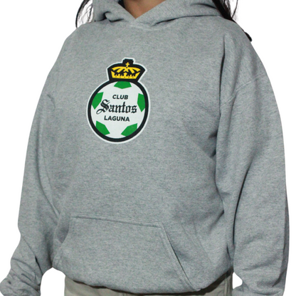 HOODIE INFANTIL ESCUDO CLUB SANTOS LAGUNA GRAY