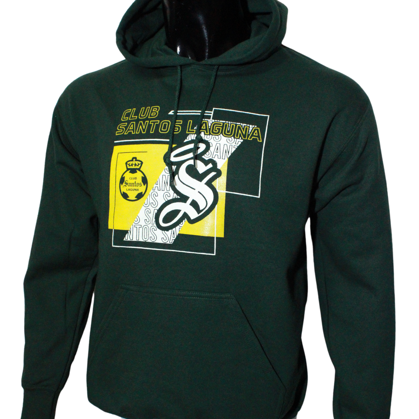 HOODIE CLUB SANTOS LAGUNA ESCUDO Y S GREEN