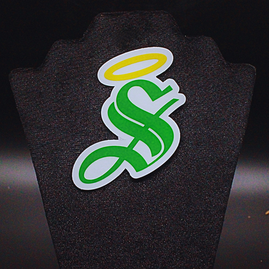 STICKER "S" EN VINIL TRANSPARENTE