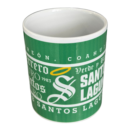 TAZA CERÁMICA CLUB SANTOS LAGUNA DISEÑO GUERRERO