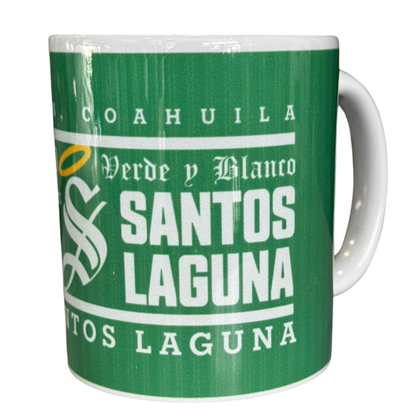 TAZA CERÁMICA CLUB SANTOS LAGUNA DISEÑO GUERRERO