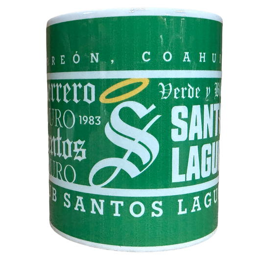 TAZA CERÁMICA CLUB SANTOS LAGUNA DISEÑO GUERRERO