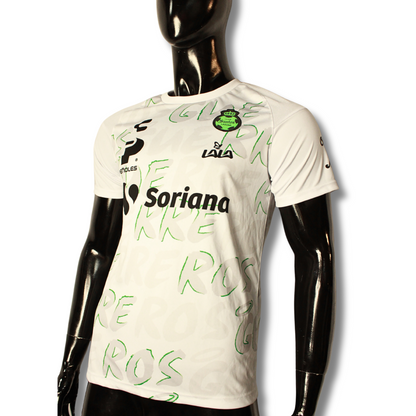 PLAYERA ENTRENAMIENTO EN COLOR BLANCO 23/24 CON PATROCINADORES