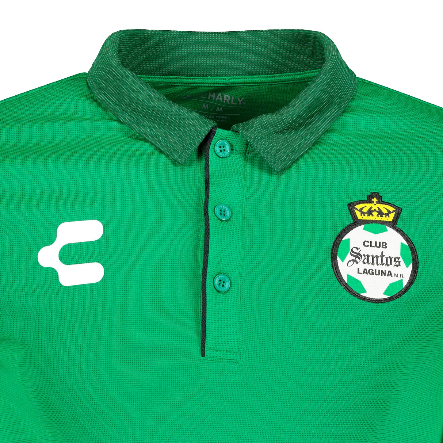 <transcy>CHARLY SPORT POLO SHIRT CONCENTRATION SANTOS FOR MEN, IN GREEN / BLACK COLOR</transcy>
